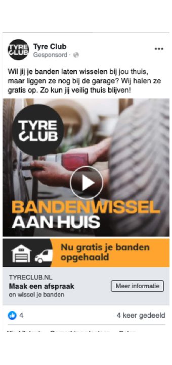 Meta-advertentie in de tijdlijn